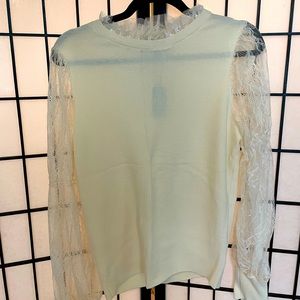 Express Sweater with Lace Detail